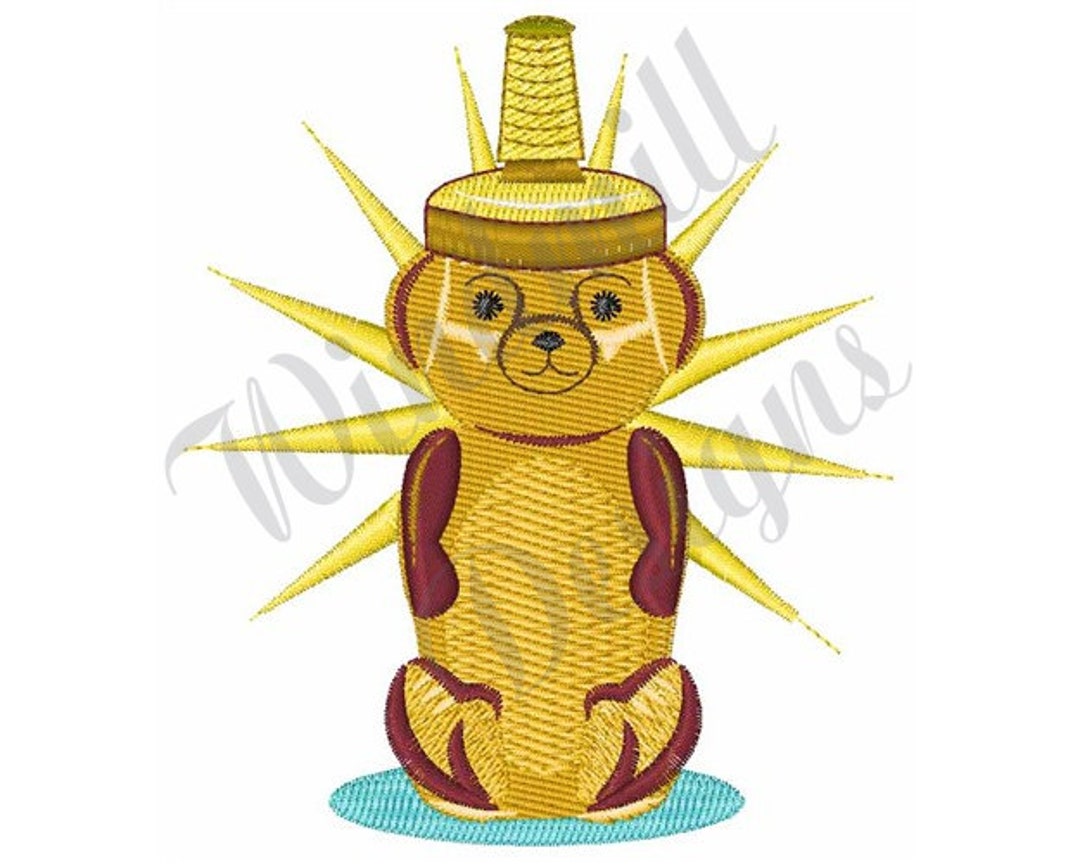 Bear Honey Pot Machine Embroidery Design Embroidery Designs Etsy