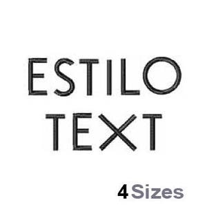 Estilo Text Machine Embroidery Font Instant Download Embroidery Alphabet BX Font