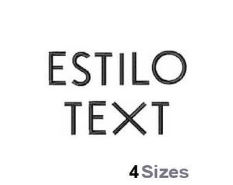 Estilo Text Machine Embroidery Font Instant Download Embroidery Alphabet BX Font