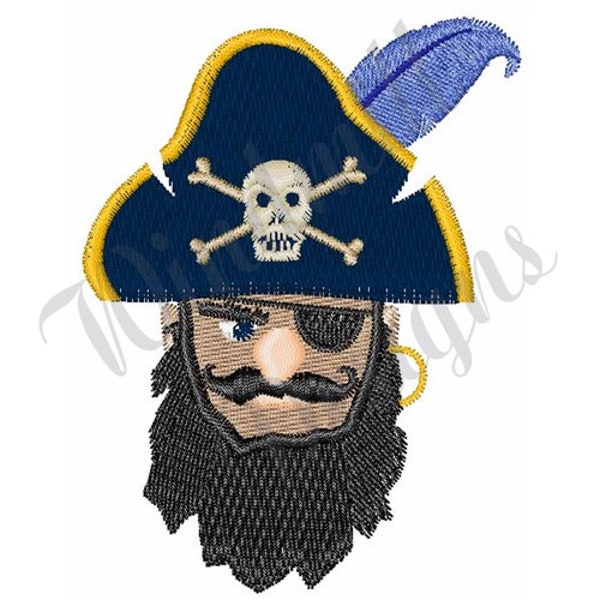 Pirate Head - Machine Embroidery Design, Embroidery Designs, Machine Embroidery, Embroidery Patterns, Embroidery Files, Instant Download