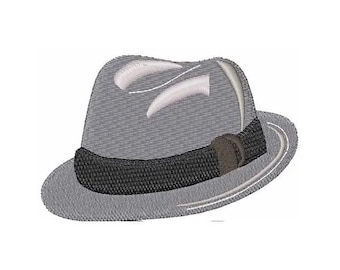 Fedora Hat Machine Embroidery Design, Embroidery Designs, Machine Embroidery, Embroidery Pattern, Embroidery File, Instant Download
