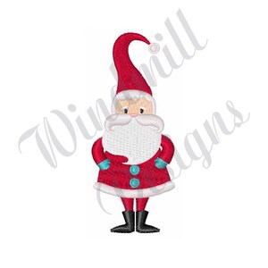 Santa Claus Christmas Machine Embroidery Design - Whimsical holiday decoration for your home or as a gift.