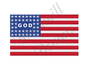 Dios de la bandera de EE. UU. - Diseño de bordado a máquina, diseños de bordado, patrones de bordado, archivos de bordado, descarga instantánea
