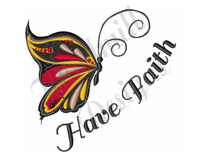 Faith Butterfly Embroidery Faith Butterfly Embroidery