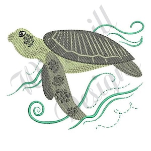 Sea Turtle - Machine Embroidery Design, Embroidery Designs, Machine Embroidery, Embroidery Patterns, Embroidery Files, Instant Download