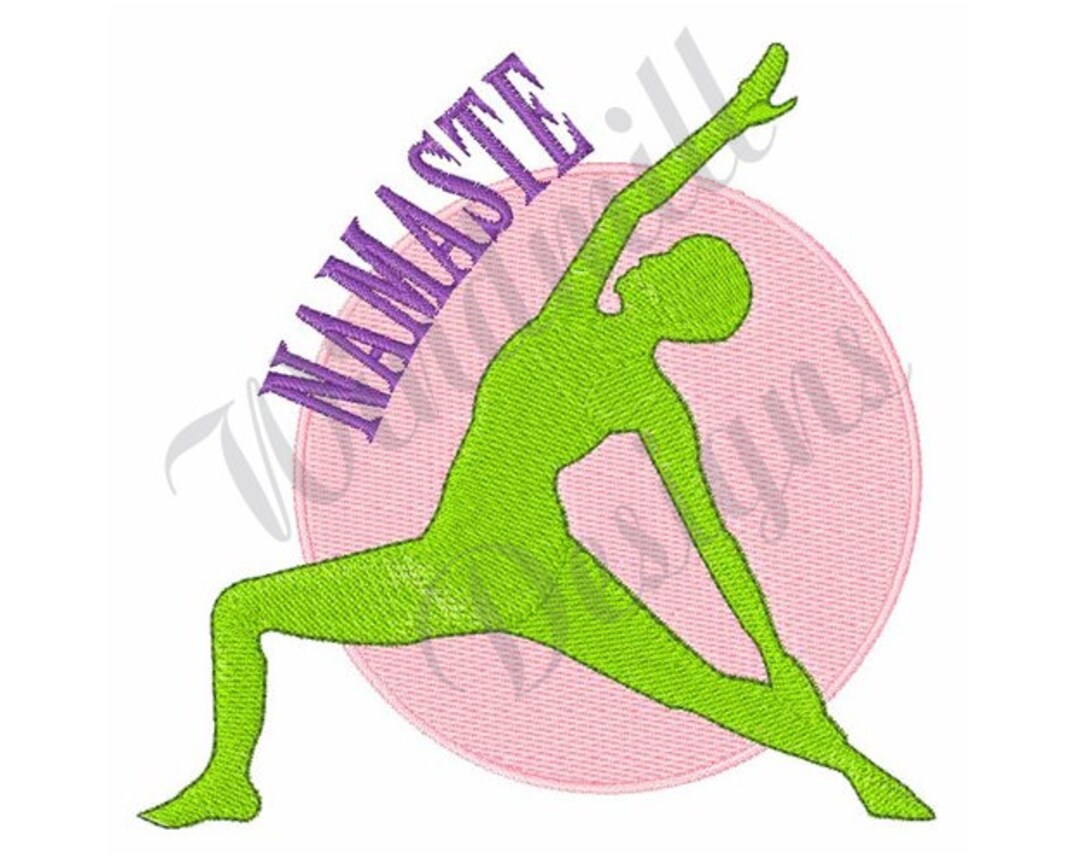 Namaste Yoga Machine Embroidery Design, Embroidery Designs, Machine Embroidery, Embroidery