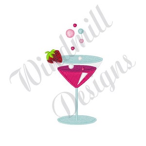 Cosmopolitan Drink - Machine Embroidery Design, Embroidery Designs, Embroidery Patterns, Embroidery Files, Instant Download