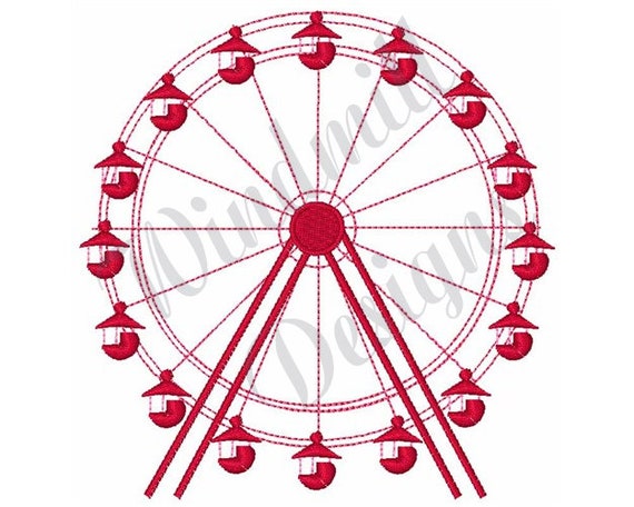 Riesenrad Maschine Stickerei Design Stickerei Designs Etsy