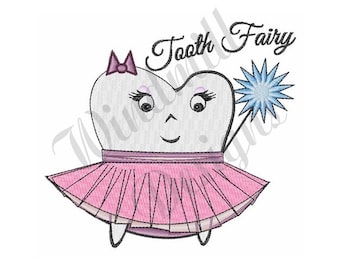 Tooth Fairy - Machine Embroidery Design, Embroidery Designs, Embroidery Patterns, Embroidery Files, Instant Download