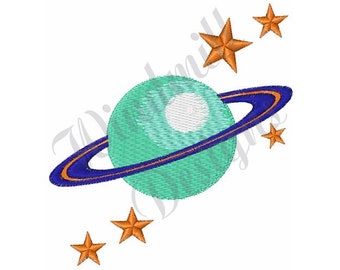 Planet Saturn - Machine Embroidery Design, Embroidery Designs, Machine Embroidery, Embroidery Patterns & Files, Instant Download