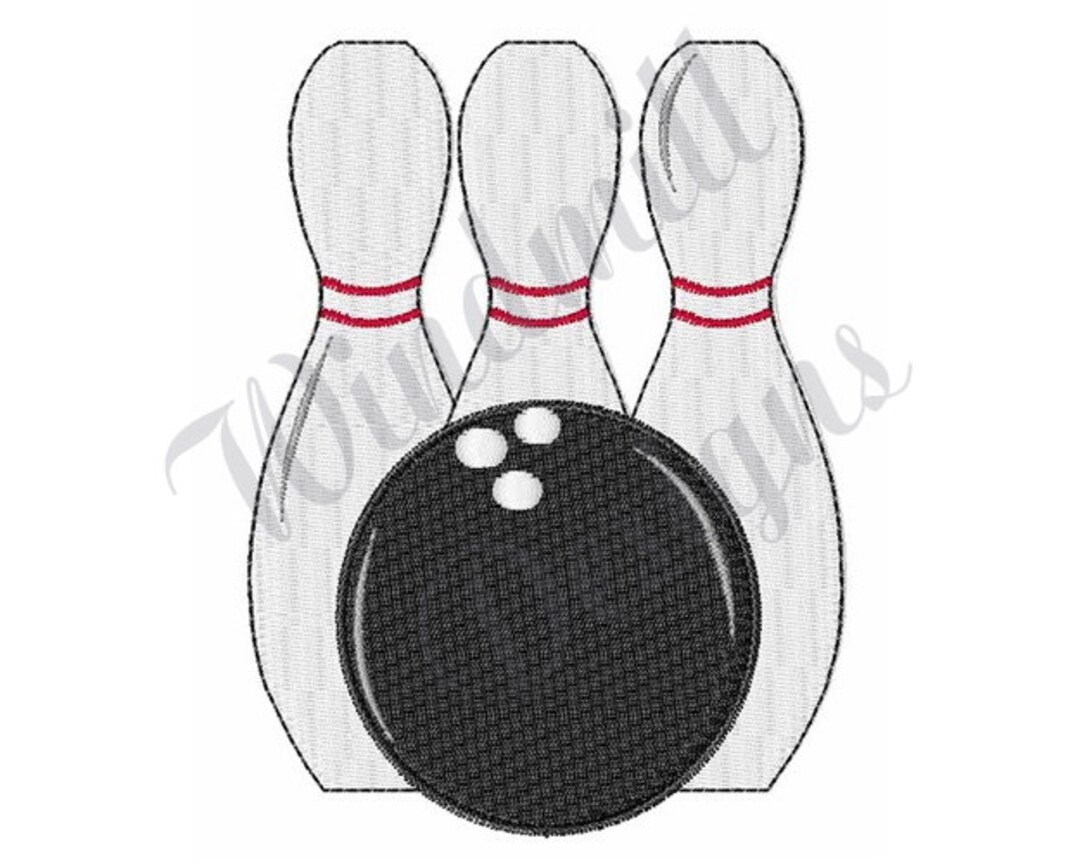 Bowling Machine Embroidery Design, Embroidery Designs, Machine