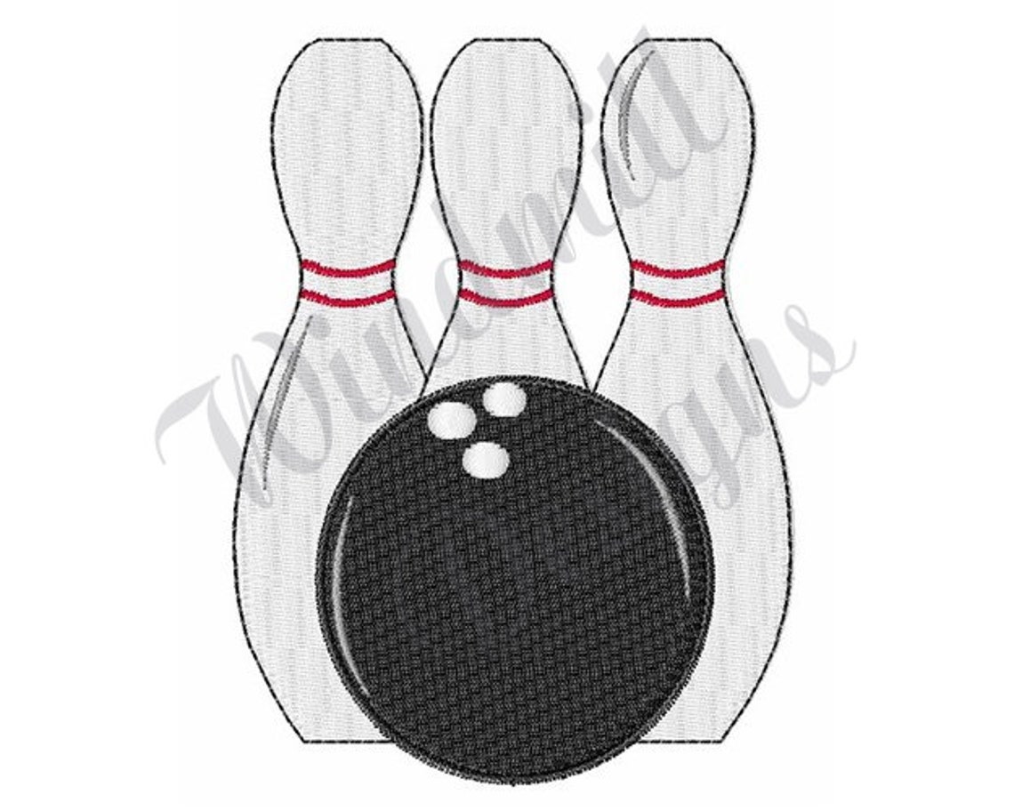 Bowling Machine Embroidery Design Embroidery Designs Etsy