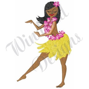 Hula Girl - Machine Embroidery Design, Embroidery Designs, Machine Embroidery, Embroidery Patterns, Embroidery Files, Instant Download