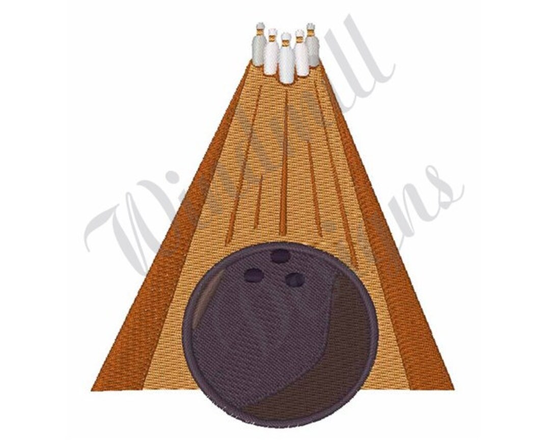 Bowling Alley Machine Embroidery Design, Embroidery Designs, Machine