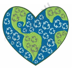 Globe Heart Earth Machine Embroidery Design, Embroidery Designs, Machine Embroidery, Embroidery Patterns, Embroidery Files, Instant Download
