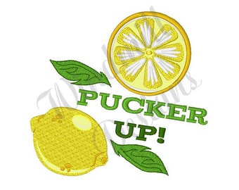 Pucker Up! Lemons - Machine Embroidery Design