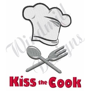 Kiss The Cook - Machine Embroidery Design, Embroidery Designs, Machine Embroidery, Embroidery Patterns, Embroidery Files, Instant Download
