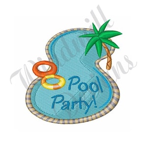 Pool Party -Machine Embroidery Design, Embroidery Designs, Machine Embroidery, Embroidery Patterns, Embroidery Files, Instant Download