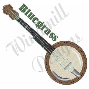 Bluegrass Banjo - Machine Embroidery Design, Embroidery Designs, Embroidery Patterns, Embroidery Files, Instant Download