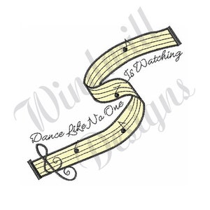Dance Music -Machine Embroidery Design, Embroidery Designs, Machine Embroidery, Embroidery Patterns, Embroidery Files, Instant Download