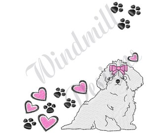 Doggy Love - Machine Embroidery Design, Embroidery Designs, Machine Embroidery, Embroidery Patterns, Embroidery Files, Instant Download