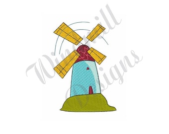 Windmill - Machine Embroidery Design, Embroidery Designs, Machine Embroidery, Embroidery Patterns, Embroidery Files, Instant Download