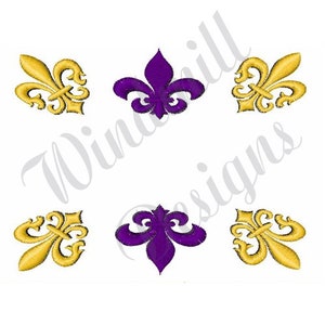 Split Fleur De Lis Machine Embroidery Design, Embroidery Designs, Machine Embroidery, Embroidery Patterns, Embroidery File, Instant Download