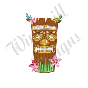 Tropical Tiki Mask Machine Embroidery Design, Embroidery Designs, Machine Embroidery, Embroidery Patterns, Embroidery File, Instant Download
