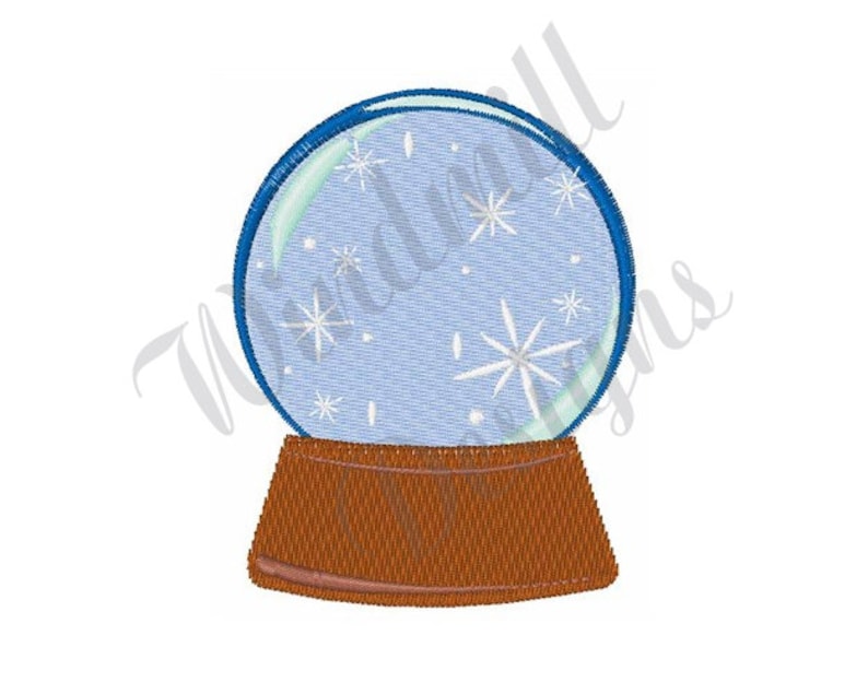 Snowglobe Machine Embroidery Design Embroidery Designs Etsy