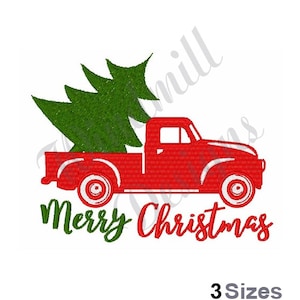 Vintage Christmas Truck - Machine Embroidery Design, Embroidery Designs, Embroidery, Embroidery Patterns, Embroidery Files, Instant Download