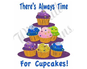 Time For Cupcakes Machine Embroidery Design, Embroidery Designs, Machine Embroidery, Embroidery Patterns, Embroidery Files, Instant Download