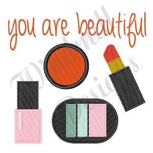 Make-up Kit - Maschine Stickerei Design, Stickerei Designs, Maschine Stickerei, Stickmuster, Stickdateien, sofortiger Download