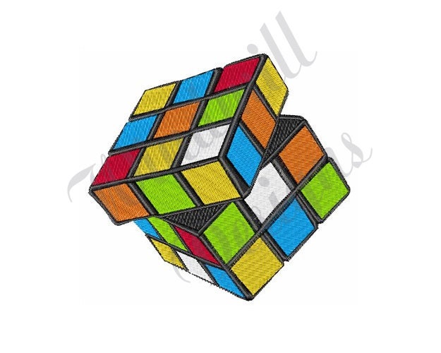 Rubiks Cube Machine Embroidery Design Embroidery Designs Etsy