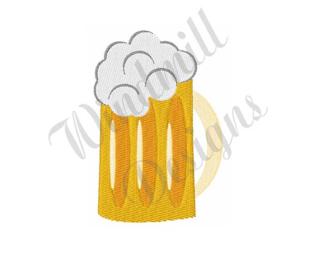 Beer Mug Machine Embroidery Design, Embroidery Designs, Machine