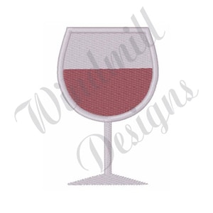Wine Glass - Machine Embroidery Design, Embroidery Designs, Machine Embroidery, Embroidery Patterns, Embroidery Files, Instant Download