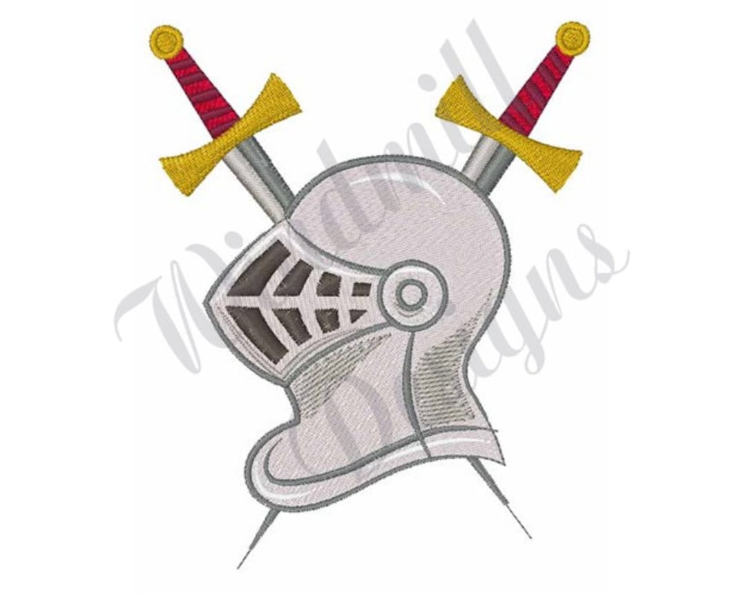 Knight Helmet Machine Embroidery Design, Embroidery Designs, Machine