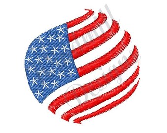 American Flag - Machine Embroidery Design