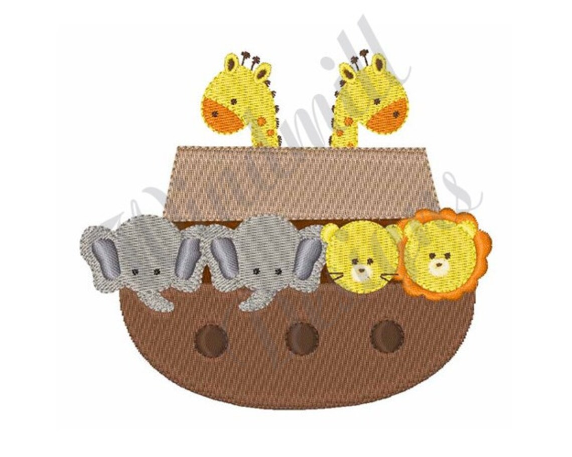 Noah's Ark Machine Embroidery Design Embroidery Etsy