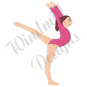 Gymnast Girl - Machine Embroidery Design, Embroidery Designs, Machine Embroidery, Embroidery Patterns, Embroidery Files, Instant Download