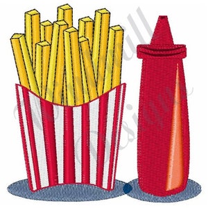 French Fries - Machine Embroidery Design, Embroidery Designs, Machine Embroidery, Embroidery Patterns, Embroidery Files, Instant Download