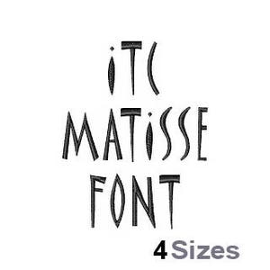 Itc Matisse Machine Embroidery Font Instant Download Embroidery Alphabet BX Font