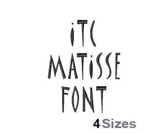 Itc Matisse Machine Embroidery Font Instant Download Embroidery Alphabet BX Font