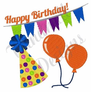 Happy Birthday - Machine Embroidery Design, Embroidery Designs, Embroidery Patterns, Embroidery Files, Instant Download
