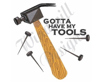 Hammer And Nails -Machine Embroidery Design, Embroidery Designs, Machine Embroidery, Embroidery Patterns, Embroidery Files, Instant Download