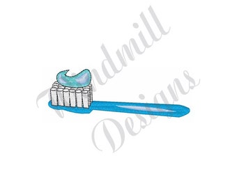 Toothbrush - Machine Embroidery Design, Embroidery Designs, Machine Embroidery, Embroidery Patterns, Embroidery Files, Instant Download