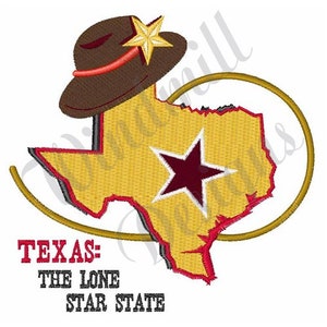 Texas Lone Star -Machine Embroidery Design, Embroidery Designs, Machine Embroidery, Embroidery Patterns, Embroidery Files, Instant Download