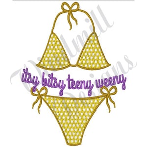 Polka Dot Bikini -Machine Embroidery Design, Embroidery Designs, Machine Embroidery, Embroidery Patterns, Embroidery Files, Instant Download