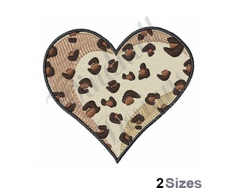 Leopard Heart - Machine Embroidery Design, Embroidery Designs, Machine Embroidery, Embroidery Patterns, Embroidery Files, Instant Download