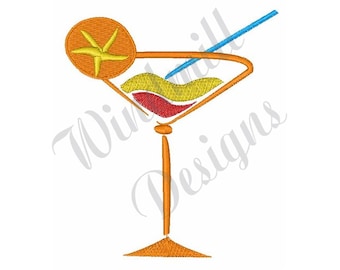 Tropical Drink - Machine Embroidery Design, Embroidery Designs, Embroidery Patterns, Embroidery Files, Instant Download
