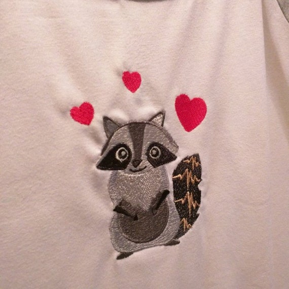 EMB. RACCOON DENIM SHIRT